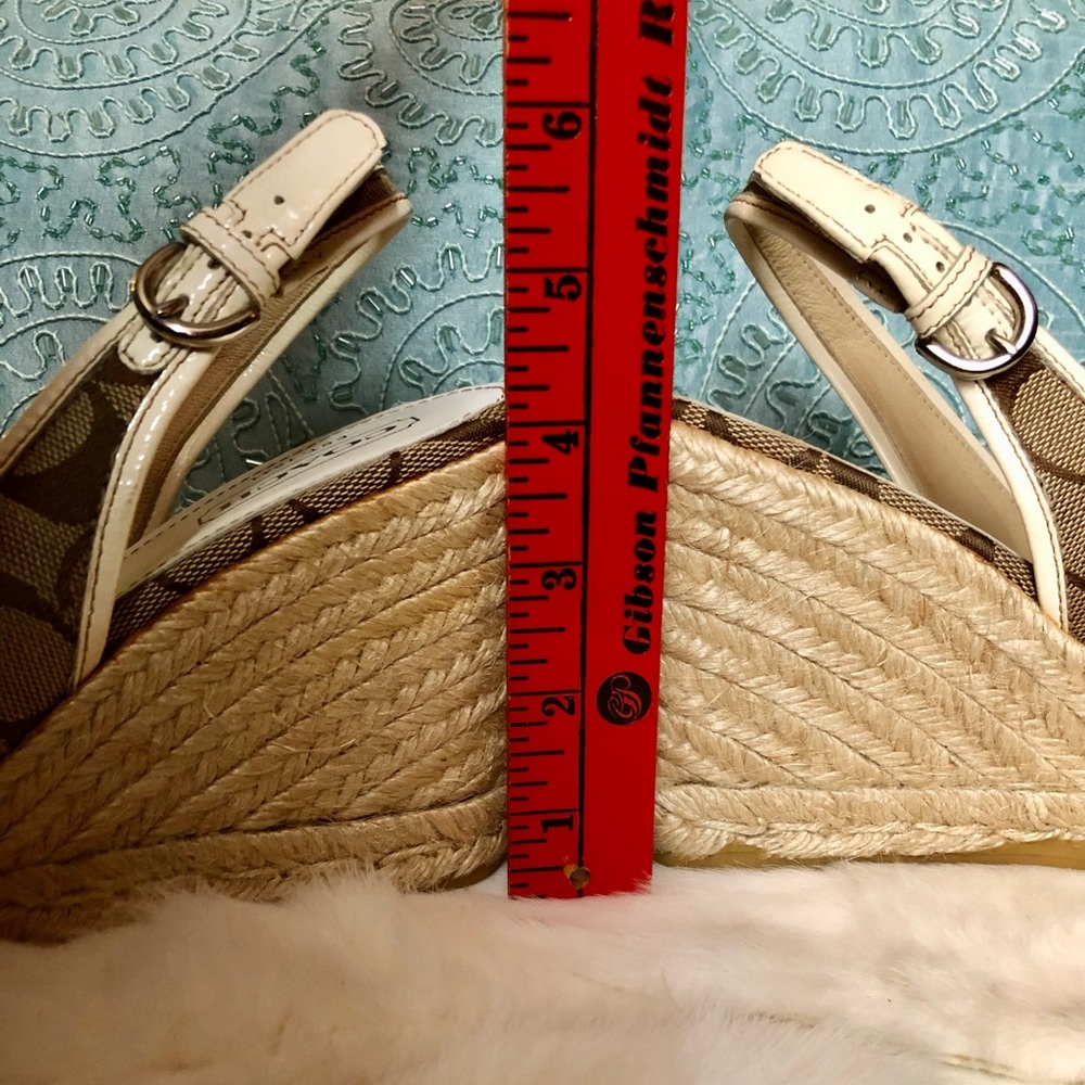 Coach Espadrille Slingback Peeptoe Sandals - Picture 8 of 13